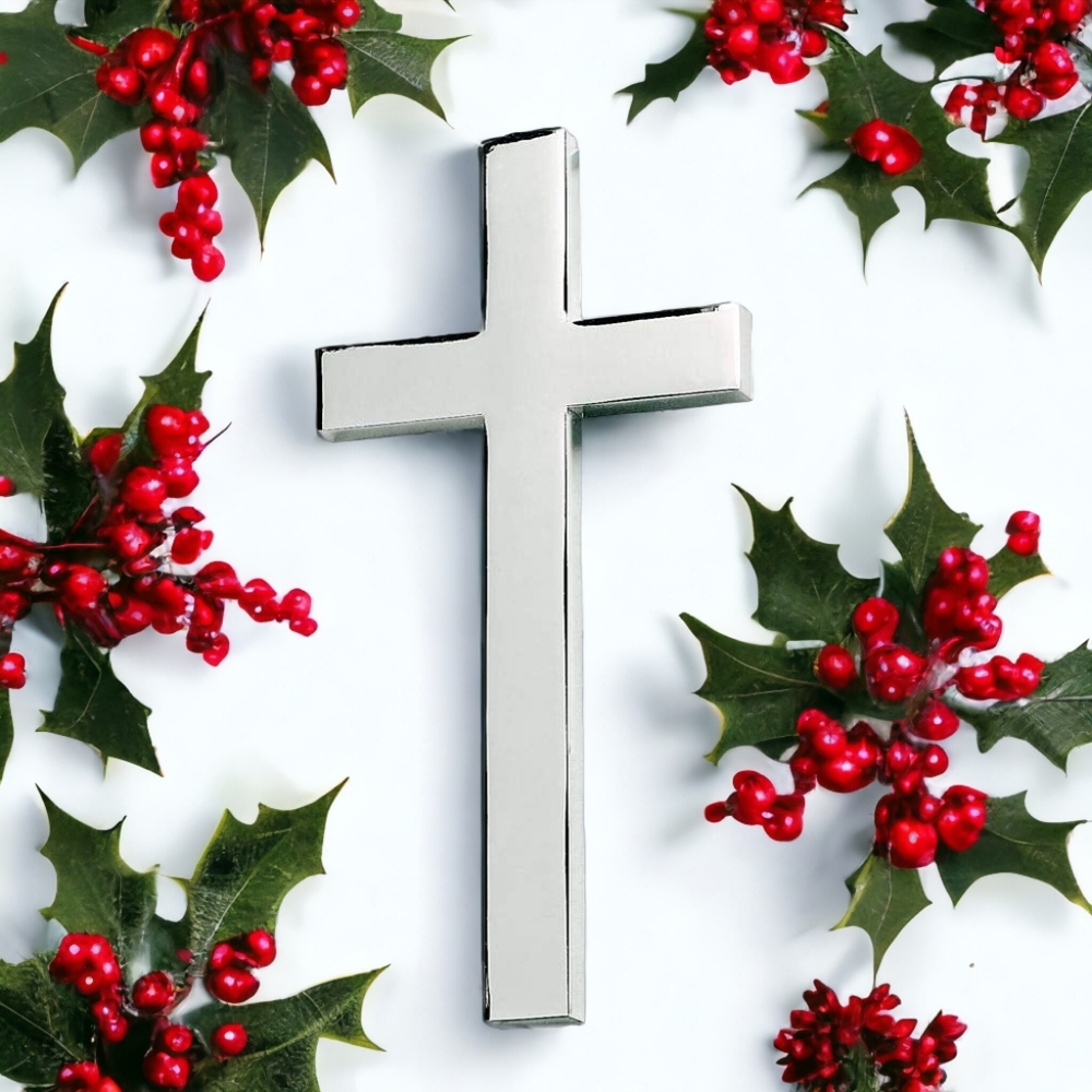 HOLY CROSS CHRISTMAS ORNAMENT, NIB